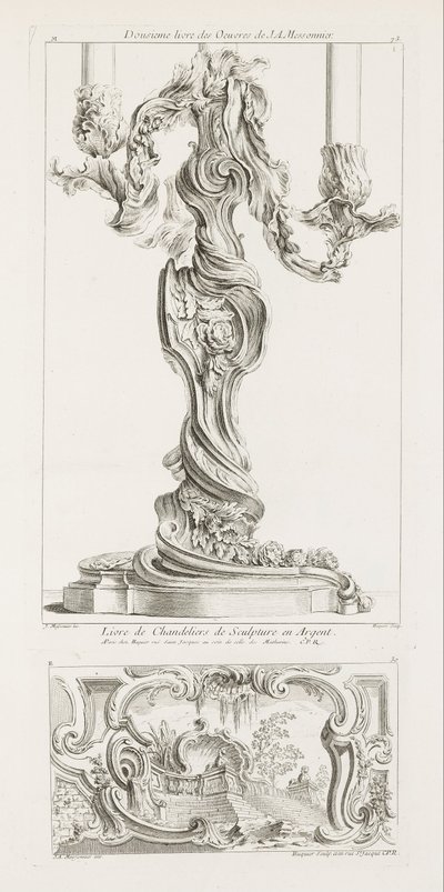 Livre de Chandeliers de Sculpture en Argent - Juste Aurèle Meissonnier